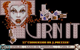 Title screen of the game Turn It on Atari ST