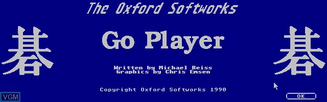 Title screen of the game Go Player on Atari ST