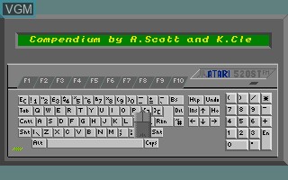 Title screen of the game Compendium on Atari ST
