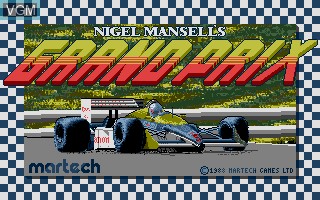 Title screen of the game Nigel Mansell's Grand Prix on Atari ST