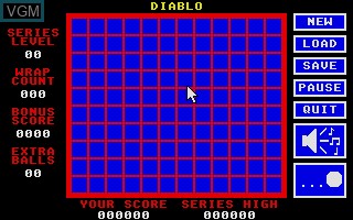 Menu screen of the game Diablo on Atari ST