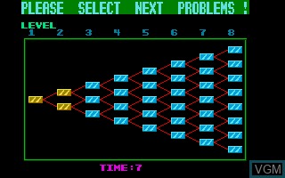 Menu screen of the game Puzznic on Atari ST