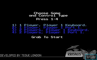 Menu screen of the game Revelation on Atari ST