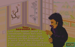 Menu screen of the game Go Player on Atari ST