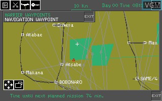 In-game screen of the game Av-8B Harrier Assault on Atari ST
