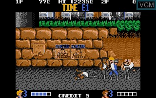 In-game screen of the game Double Dragon on Atari ST