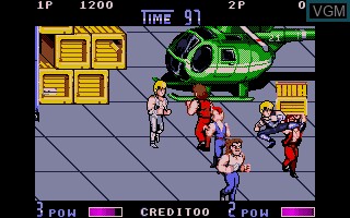 In-game screen of the game Double Dragon II - The Revenge on Atari ST