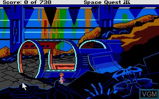In-game screen of the game Space Quest III - The Pirates of Pestulon on Atari ST