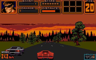 In-game screen of the game Crazy Cars III on Atari ST