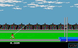 In-game screen of the game Summer Games Eddition 1 on Atari ST