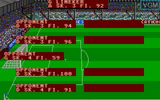 In-game screen of the game Football Manager II on Atari ST
