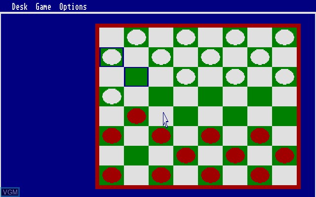 In-game screen of the game ST Checkers on Atari ST