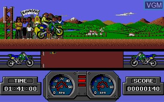 In-game screen of the game Super Scramble Simulator on Atari ST