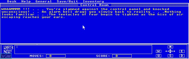 In-game screen of the game Forbidden Quest on Atari ST
