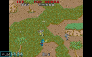 In-game screen of the game Commando on Atari ST