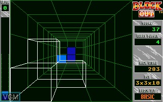 In-game screen of the game Block Out on Atari ST