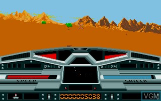 In-game screen of the game Moon Blaster on Atari ST