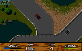 In-game screen of the game Super Cars II on Atari ST