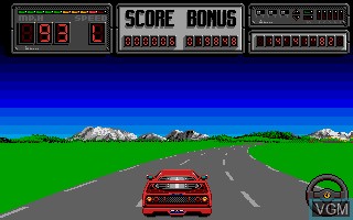 In-game screen of the game Crazy Cars 2 on Atari ST