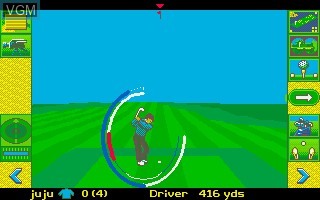 In-game screen of the game Microprose Golf on Atari ST