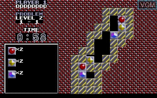 In-game screen of the game Puzznic on Atari ST