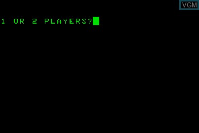 Title screen of the game Pinball on Acorn Atom