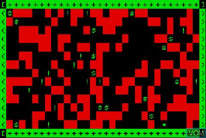 In-game screen of the game Amazing! on Acorn Atom