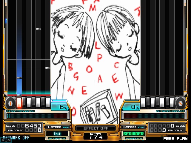 In-game screen of the game Beatmania IIDX 18 Resort Anthem on Konami Bemani PC Type