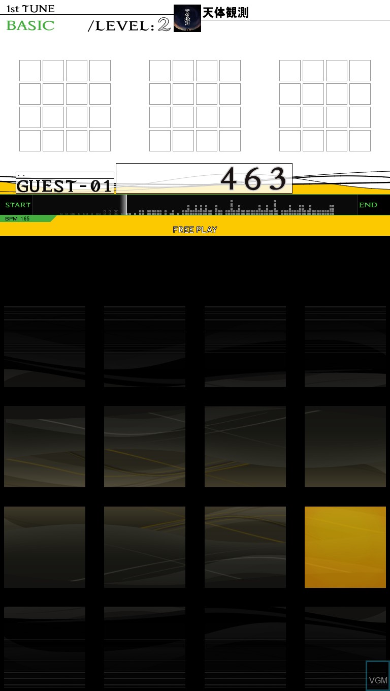 In-game screen of the game JUBEAT Knit on Konami Bemani PC Type