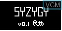 Title screen of the game Syzygy on RCA Chip 8