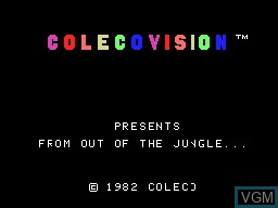 Title screen of the game Tarzan on Coleco Industries Colecovision
