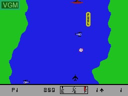 In-game screen of the game River Raid on Coleco Industries Colecovision