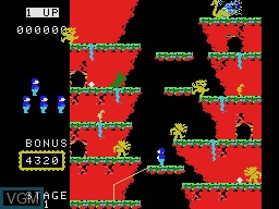 In-game screen of the game Roc 'n Rope on Coleco Industries Colecovision