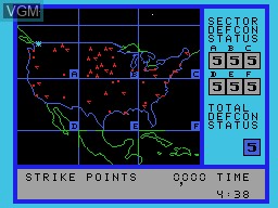 In-game screen of the game WarGames on Coleco Industries Colecovision