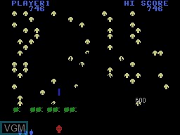 In-game screen of the game Centipede on Coleco Industries Colecovision