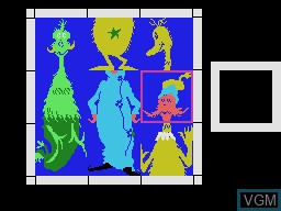 In-game screen of the game Dr. Seuss's Fix-Up The Mix-Up Puzzler on Coleco Industries Colecovision