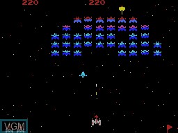 In-game screen of the game Galaxian on Coleco Industries Colecovision