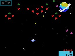 In-game screen of the game Meteoric Shower on Coleco Industries Colecovision
