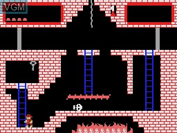 In-game screen of the game Montezuma's Revenge - Featuring Panama Joe on Coleco Industries Colecovision