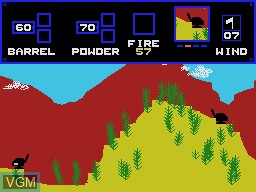 In-game screen of the game Artillery Duel on Coleco Industries Colecovision