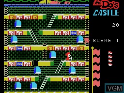 In-game screen of the game Mr. Do!'s Castle on Coleco Industries Colecovision