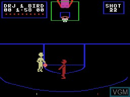 In-game screen of the game Julius Erving and Larry Bird Go One-on-One on Coleco Industries Colecovision