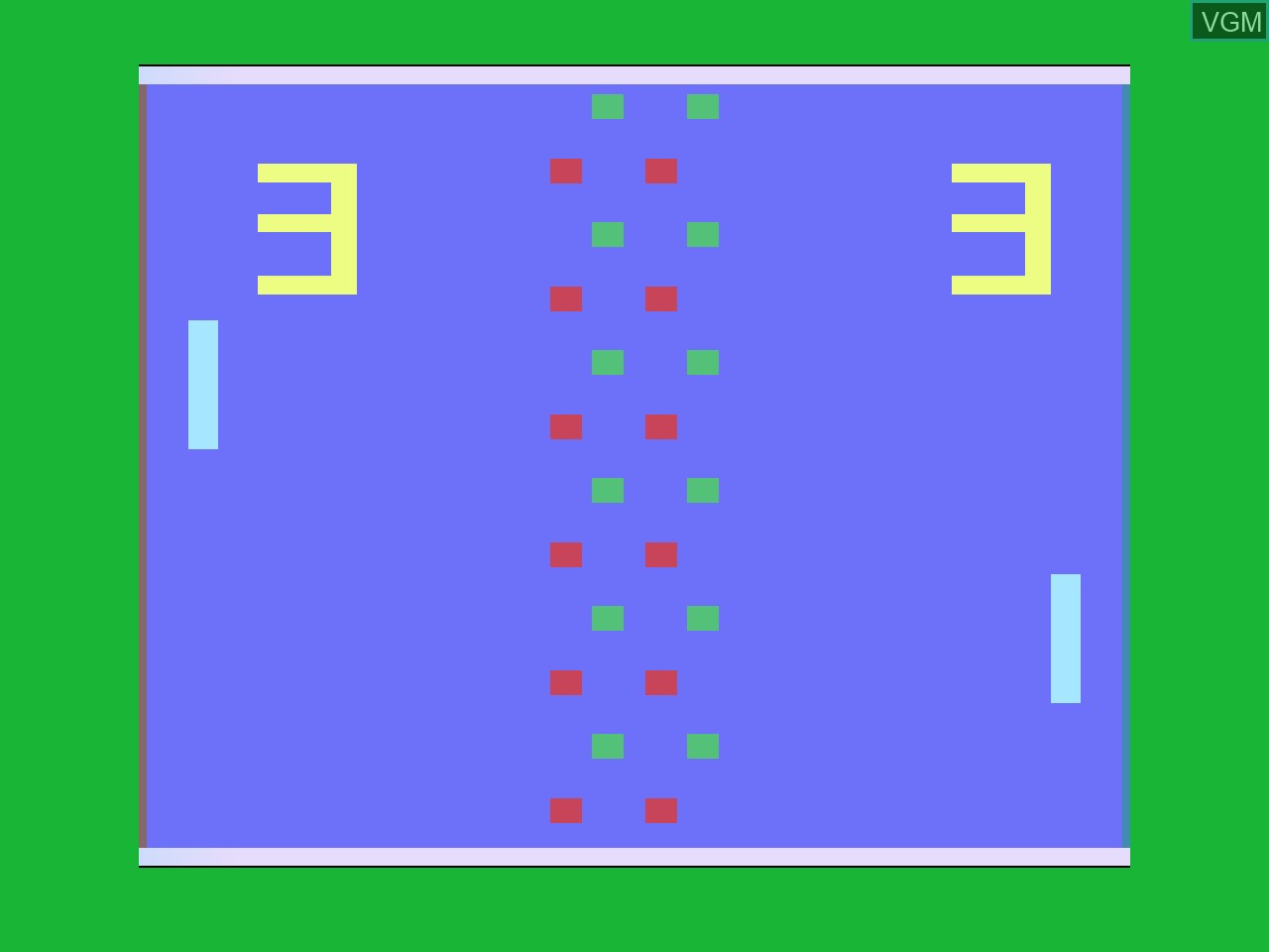 In-game screen of the game Volleyball A on Nintendo Color TV-Game 15