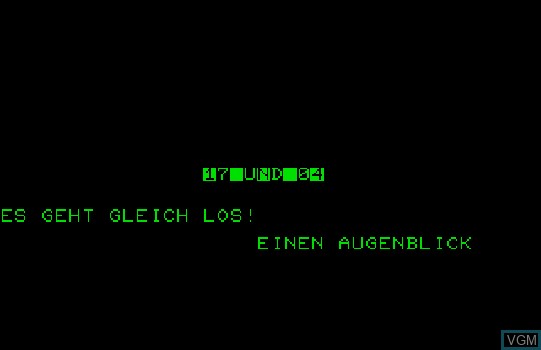 Title screen of the game 17 und 04 on Commodore PET
