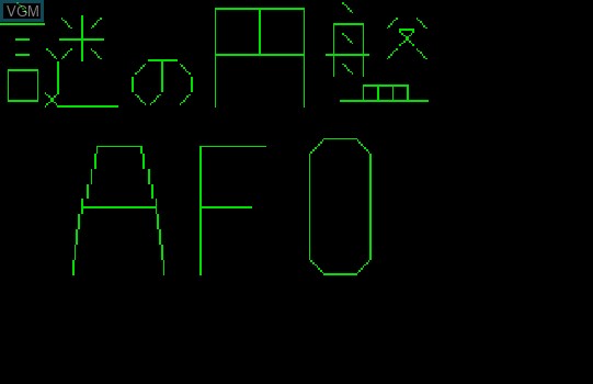 Title screen of the game AFO on Commodore PET