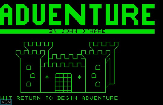 Title screen of the game Adventure 1 - Cavern of Riches on Commodore PET