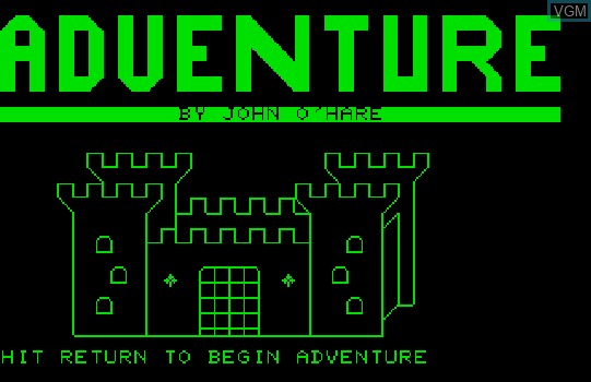 Title screen of the game Adventure 2 - The Great Pyramid on Commodore PET