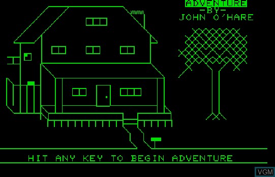 Title screen of the game Adventure 3 - Haunted Mansion on Commodore PET