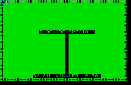 Title screen of the game Blockade Special! on Commodore PET
