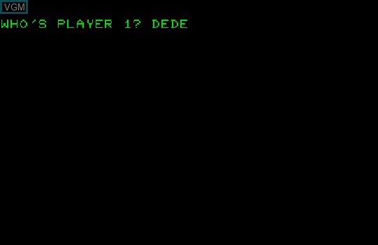 Menu screen of the game Ambush! on Commodore PET